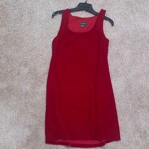 WORN ONCE red silk lined jcrew- above the knee